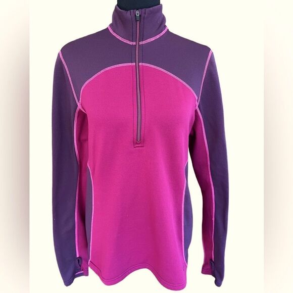 Patagonia Women's Capilene 4 Expedition Weight 1/4 Zip Long Sleeve Deep Plum M - Picture 1 of 9